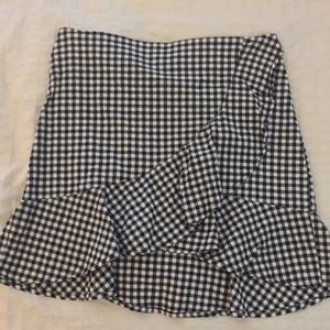 Gingham Ruffle Skirt